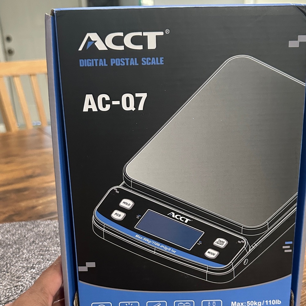 ACCT Digital Postal Scale with Black and Blue Accents